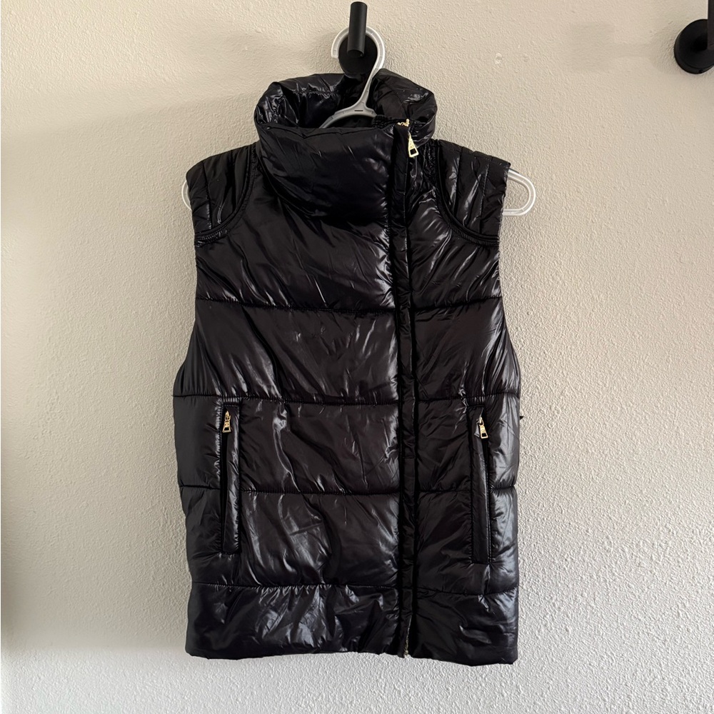 Sam Edelman Black Quilted Puffer Vest - Picture 1 of 5